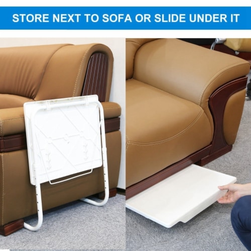 Foldable Tray Table Portable Sofa TV Tray 6 Heights 3 Angles