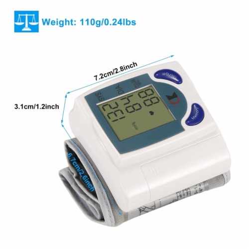 Blood Pressure Monitor Wrist Digital High Blood Pressure Cuff Heartbeat Tester with 60 Perspective: left