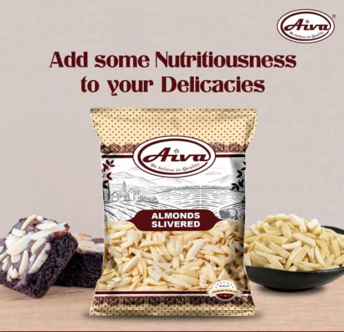 Aiva Almonds Slivered Blanched 1 lb Perspective: left