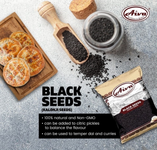 Aiva Kalonji Seeds (Nigella Sativa or Black Seed) 14 oz Perspective: left