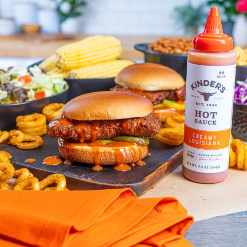 Kinder's Creamy Louisiana Hot Sauce Perspective: left