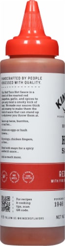 Kinder's Red Taco Hot Sauce with Fire Roasted Jalapeno Perspective: left