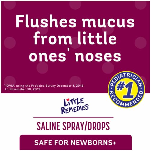 Little Remedies Safe for Newborns Saline Spray And Drops Perspective: left