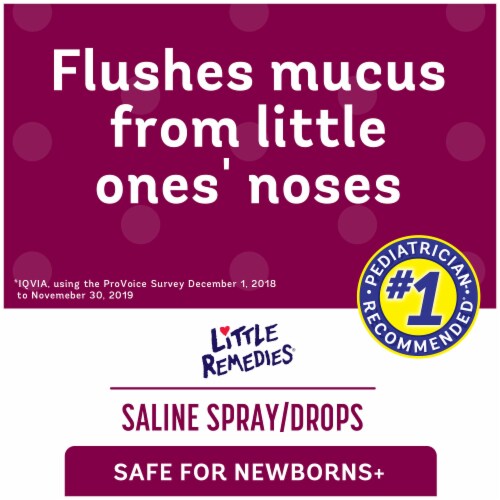 Little Remedies Safe for Newborns Saline Spray And Drops Perspective: left