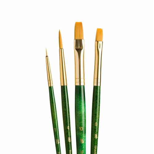 Princeton Brush Real Value™ Golden Taklon Brush Set Round 1 4 Shader 6 10 Perspective: left