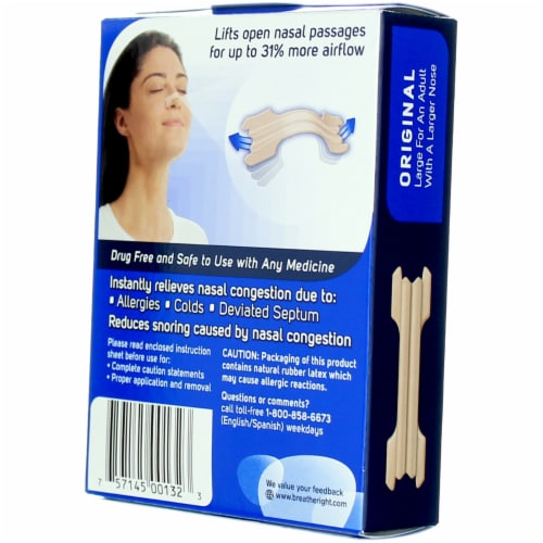 Breathe Right Nasal Strips, Extra Clear for Sensitive Skin, 72 Clear Strips,  1 - Ralphs