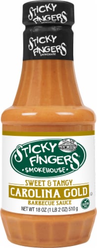 Sticky Fingers® Smokehouse Sweet & Tangy Carolina Gold BBQ Sauce Perspective: left