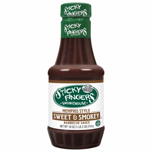Sticky Fingers® Smokehouse Memphis Style Sweet & Smokey BBQ Sauce Perspective: left