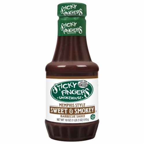 Sticky Fingers® Smokehouse Memphis Style Sweet & Smokey BBQ Sauce Perspective: left