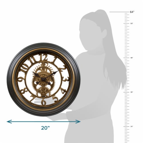 La Crosse Technology Gears Wall Clock Perspective: left