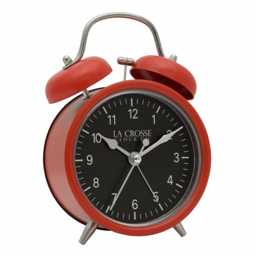 La Crosse Technology Twin Bell Alarm Clock - Red Perspective: left