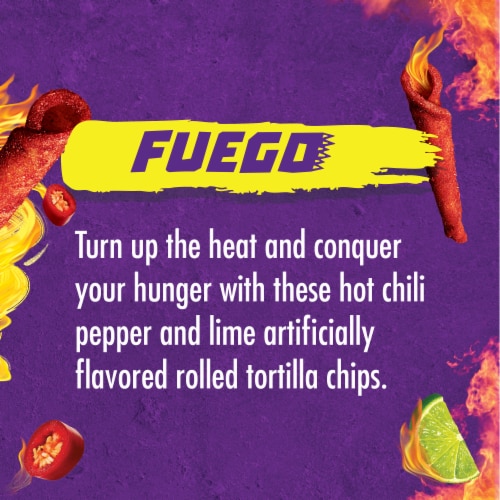 Takis® Fuego Hot Chili Pepper & Lime Tortilla Chips Perspective: left