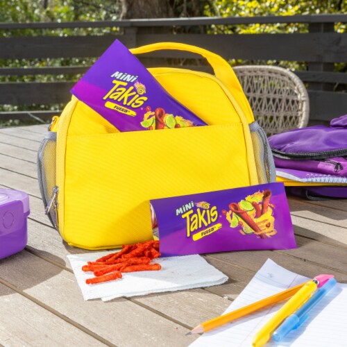 Takis Fuego Mini Hot Chili Pepper & Lime Rolled Tortilla Chips Perspective: left