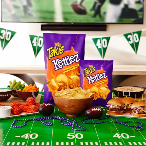 Takis Habanero Fury Kettlez Habanero Kettle-Cooked Potato Chips Perspective: left