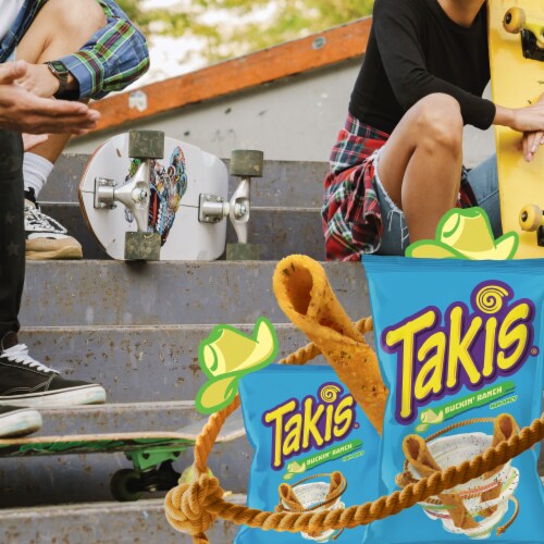 Takis Buckin' Ranch Ranch Rolled Tortilla Chips Perspective: left