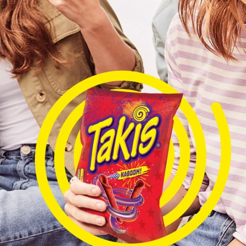 Takis Kaboom! Ketchup & Sriracha Rolled Tortilla Chips Perspective: left