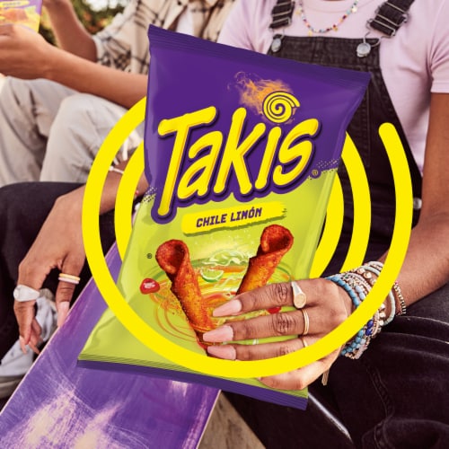 Takis Chile Limon Chili & Lime Rolled Tortilla Chips Perspective: left