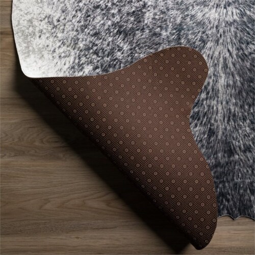 Dalyn Rugs Montana 3'6  x 4'4  Animal Print Fabric Area Rug in Murray Gray Perspective: left