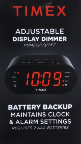 Timex Dual Alarm Clock Radio Perspective: left