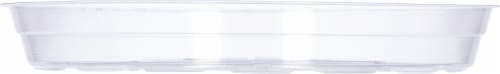 Curtis Wagner Plastics Vinyl Plant Saucer - Clear Perspective: left