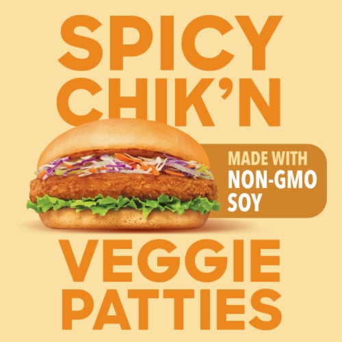 Boca Spicy Non-GMO Soy Vegan Chik'n Veggie Patties Perspective: left