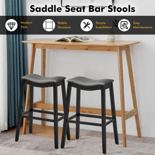 Black saddle sales seat bar stools