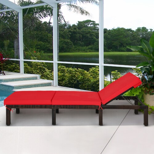 Red chaise lounge outdoor outlet