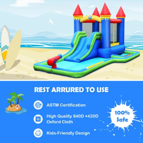 gymax inflatable splash water bouncer