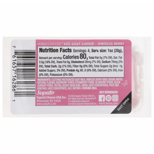Montchevre® Hibiscus Berry Goat Cheese Log Perspective: left