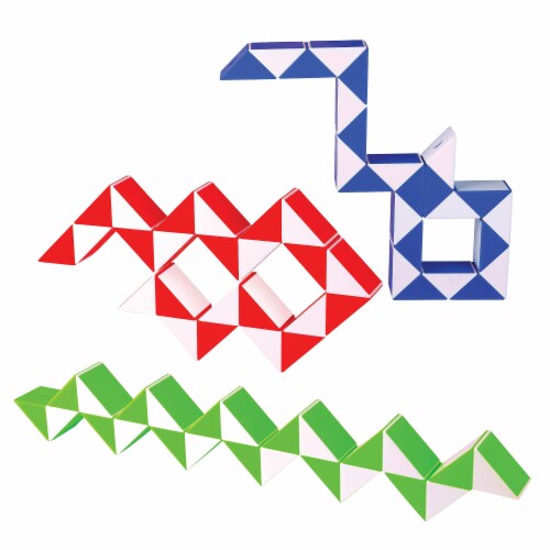 Neliblu 3 Pack Sensory Fidget Snake Cube Twist Puzzles Toys for Kids Perspective: left