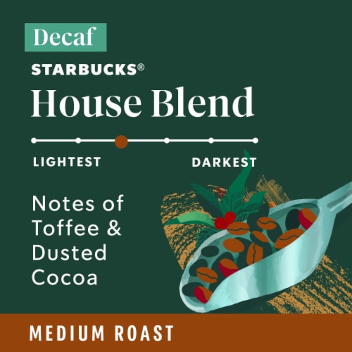 Starbucks Decaf House Blend Medium Roast Ground Coffee Perspective: left