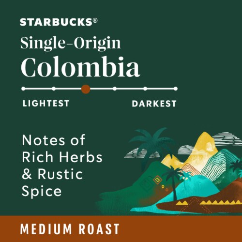 Starbucks® Colombia Medium Roast K-Cup® Coffee Pods Perspective: left