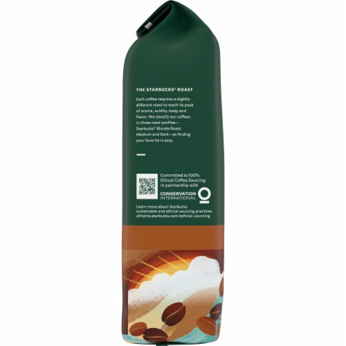 Starbucks Breakfast Blend Medium Roast Whole Bean Coffee Perspective: left