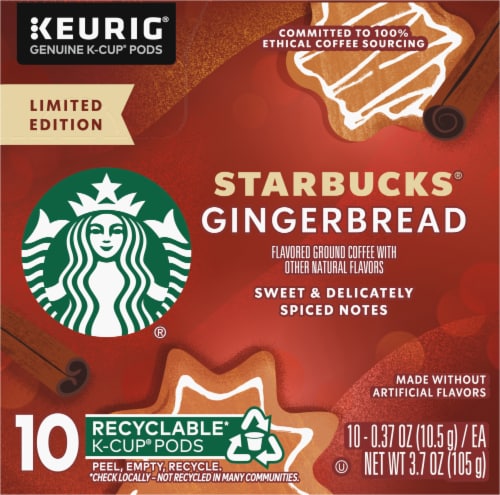 Starbucks® Gingerbread K-Cup® Coffee Pods Perspective: left