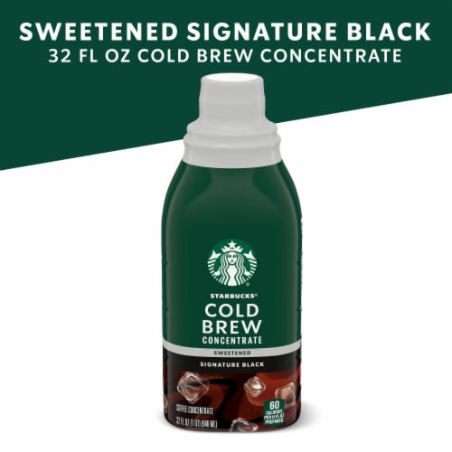 Starbucks Sweetened Signature Black Cold Brew Multi-Serve Coffee Concentrate Perspective: left