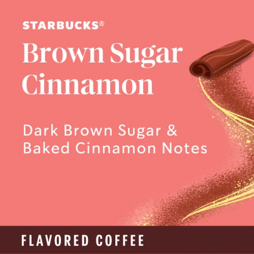 Starbucks Brown Sugar Cinnamon Flavored Ground Coffee Perspective: left