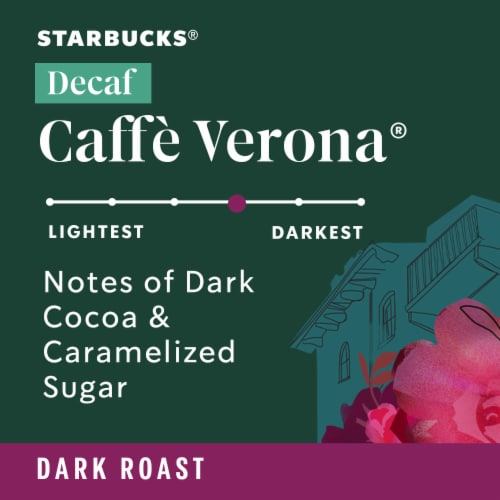 Starbucks Decaf Caffè Verona Dark Roast Ground Coffee Perspective: left