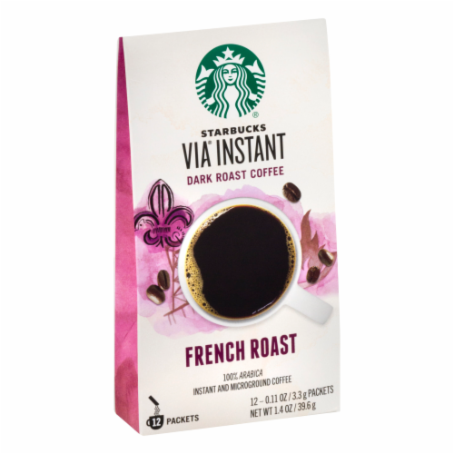 Starbucks Via Instant Dark Roast French Roast Coffee Perspective: left