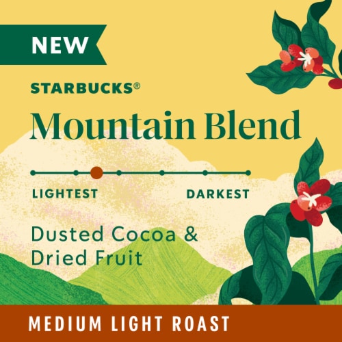 Starbucks Mountain Blend Medium Light Roast Ground Coffee Perspective: left