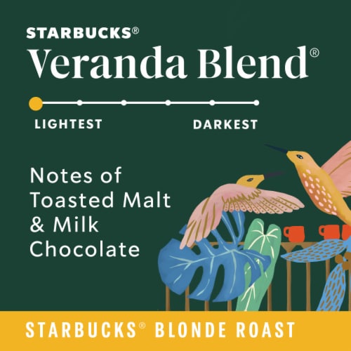 Starbucks Veranda Blend Blonde Roast Whole Bean Coffee Perspective: left