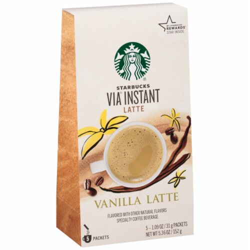 Starbucks® Via Vanilla Latte Instant Coffee Perspective: left