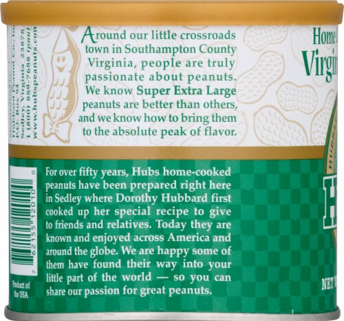 Hubs® Home Cooked Salted Virginia Peanuts Perspective: left