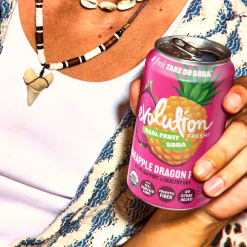 Evolution Fresh® Pineapple Dragon Fruit Organic Real Fruit Soda Perspective: left