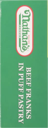 Nathan's Famous® Savory Cocktail Beef Franks in Puff Pastry Perspective: left