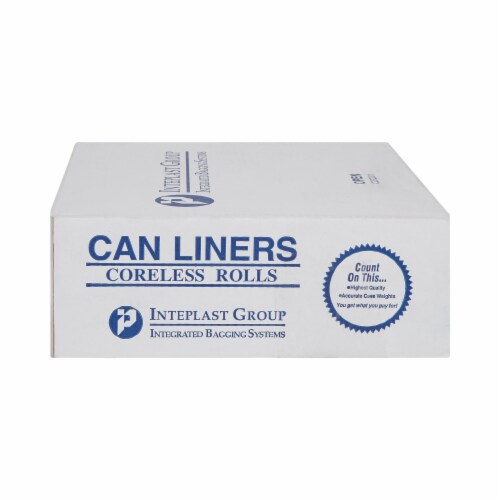 Inteplast Group Natural Commercial Perforated Roll Can Liner Perspective: left