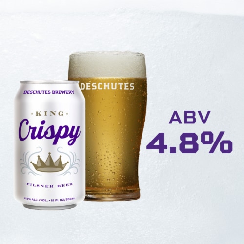 Deschutes Brewery® King Crispy Pilsner Craft Beer Perspective: left