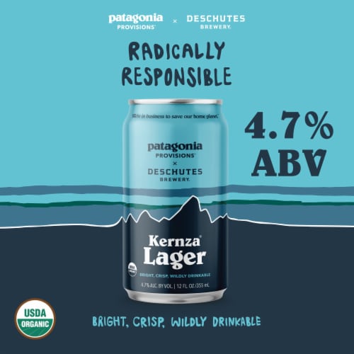 Deschutes Brewery® x Patagonia Provisions Kernza Lager Craft Beer Perspective: left
