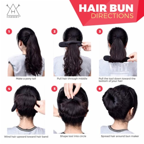 HAWWWY Blonde Magic Bun Maker Foam 4 Pack, Easy Sponge Hair Bun Shaper for Updos Perspective: left