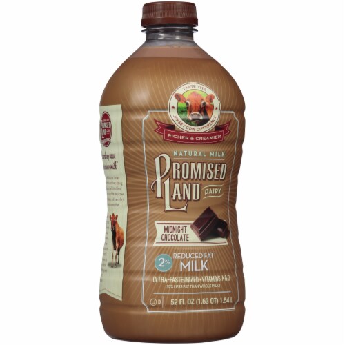 Promised Land® Midnight Chocolate Reduced Fat Milk Perspective: left