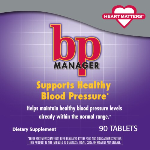 Enzymatic Therapy Blood Pressure Manager Tablets Perspective: left
